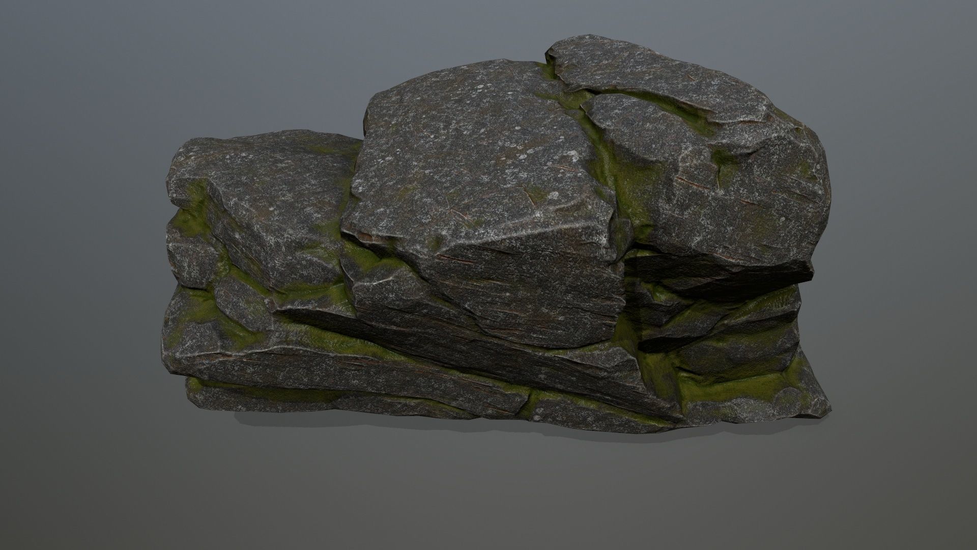 cliff rock set  Low-poly 3D model_19