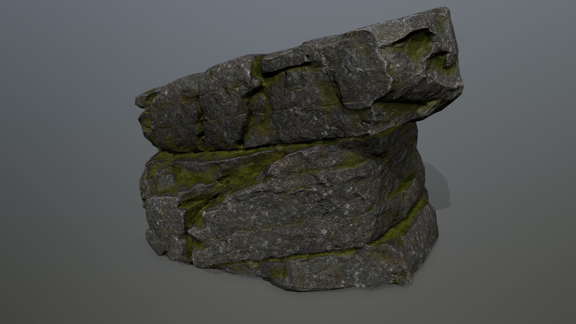 cliff rock set  Low-poly 3D model_4