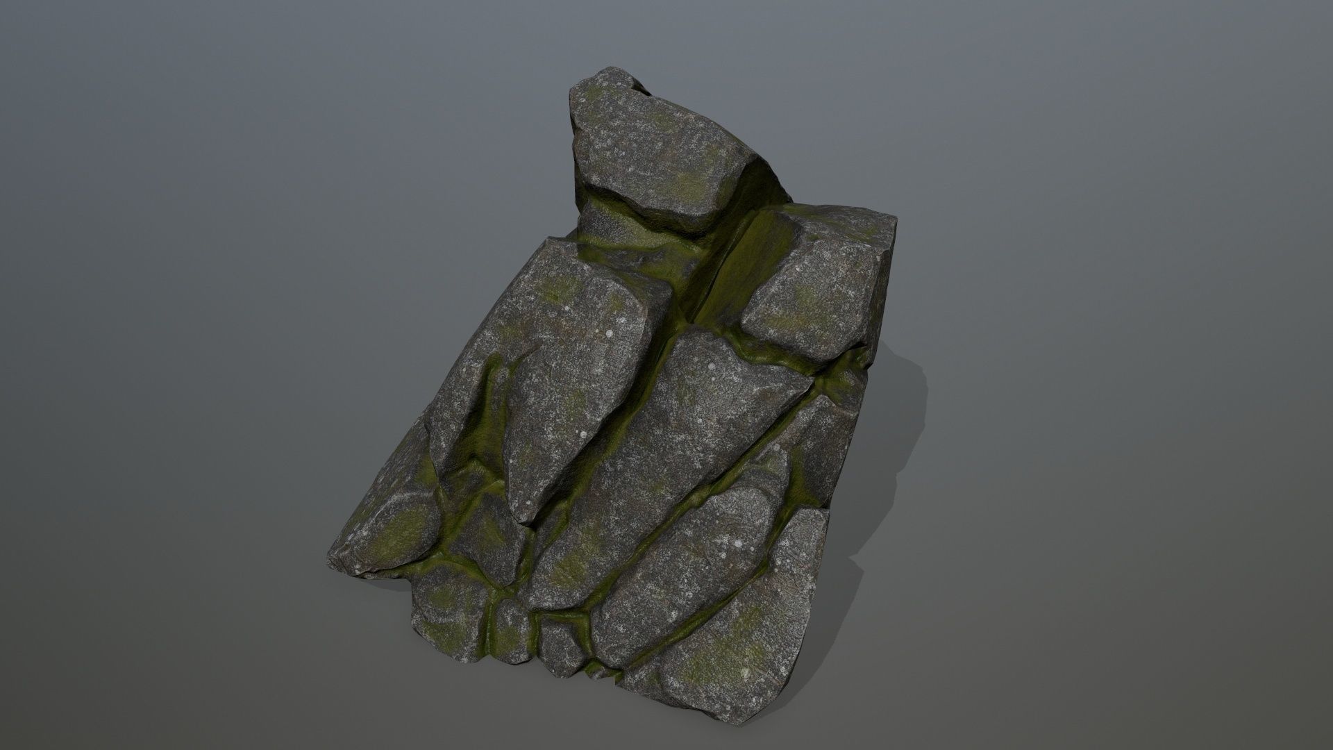 cliff rock set  Low-poly 3D model_21
