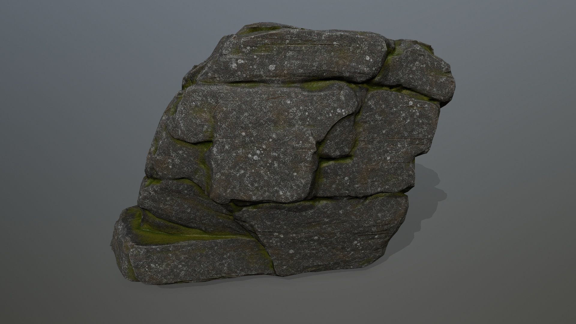 cliff rock set  Low-poly 3D model_16