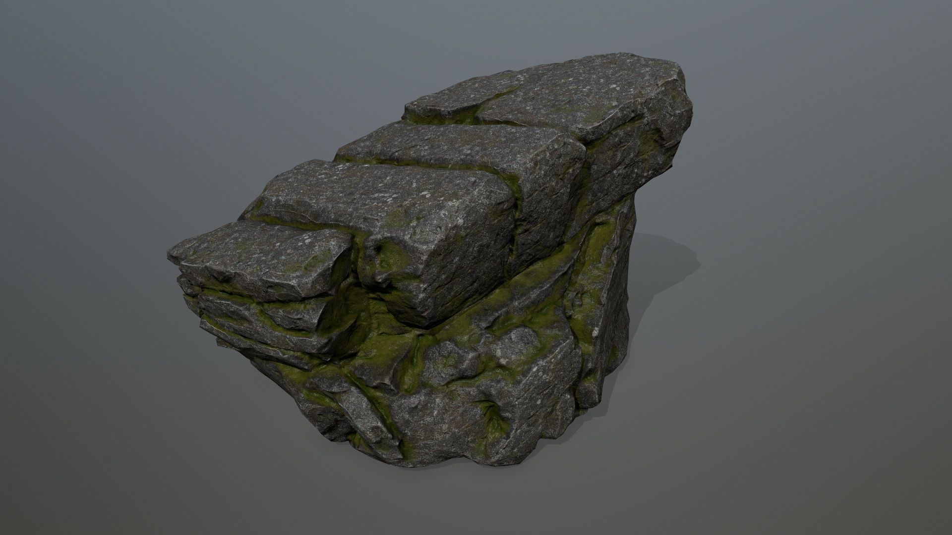 cliff rock set  Low-poly 3D model_3