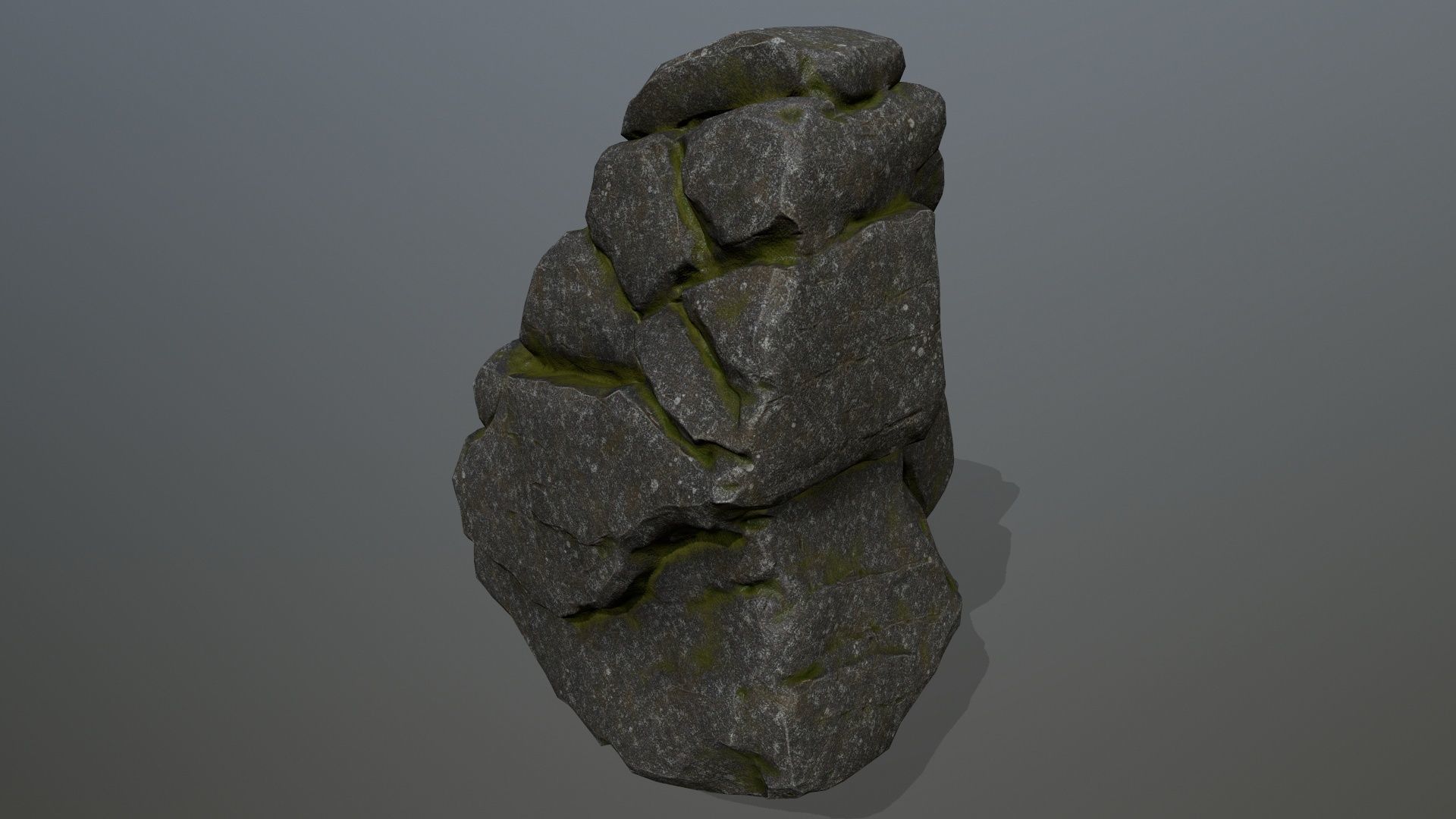cliff rock set  Low-poly 3D model_7