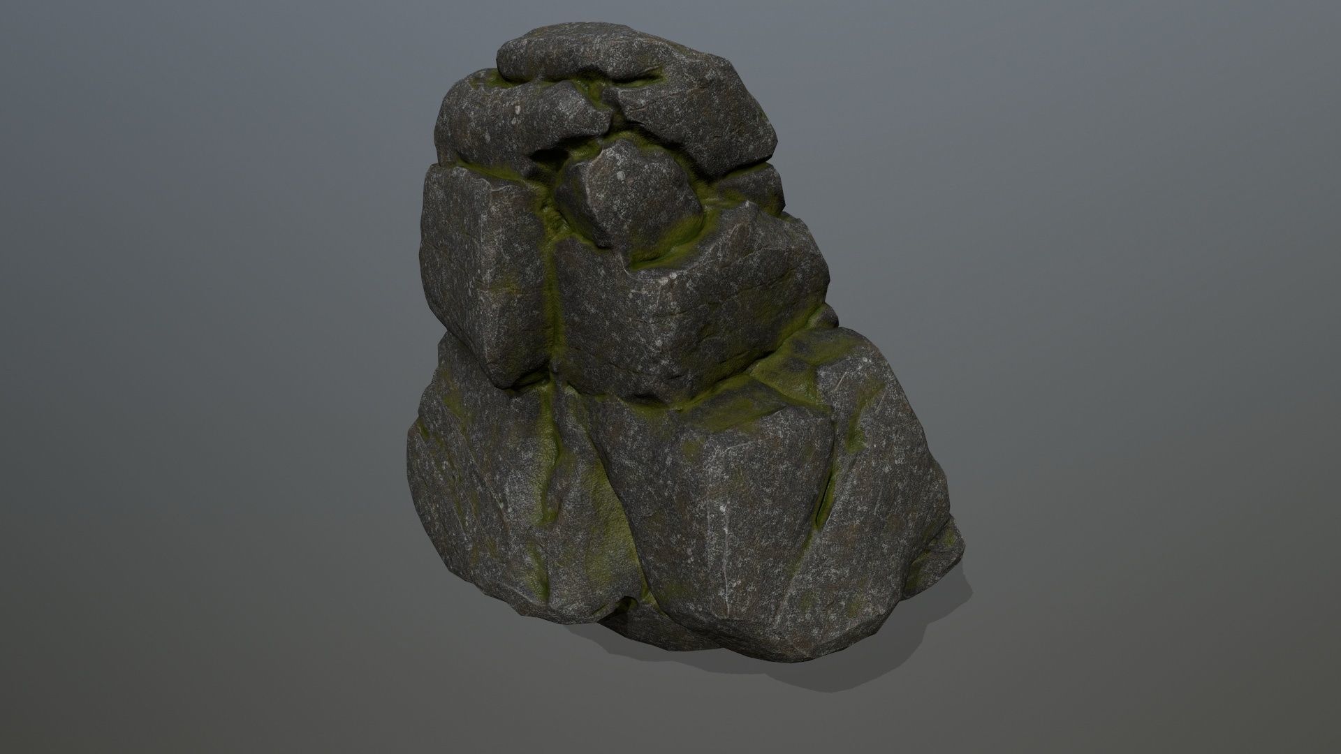 cliff rock set  Low-poly 3D model_6