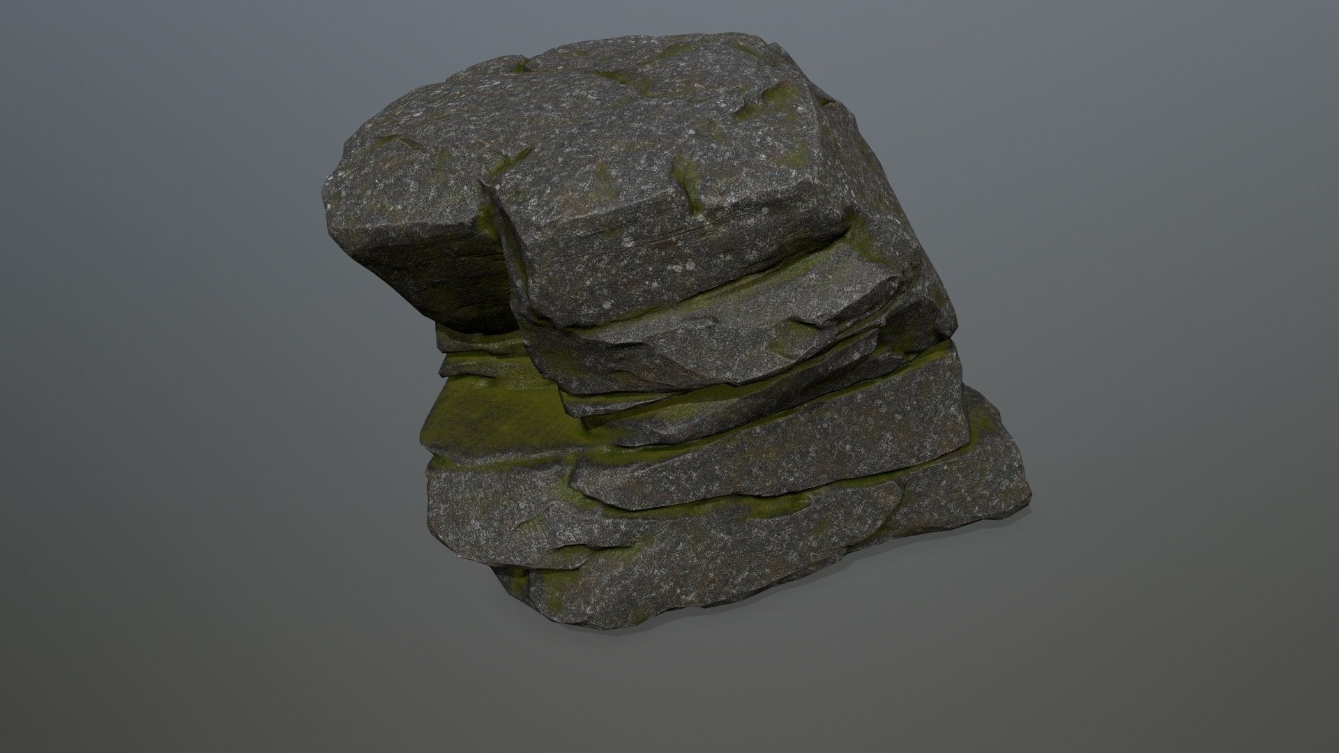 cliff rock set  Low-poly 3D model_14