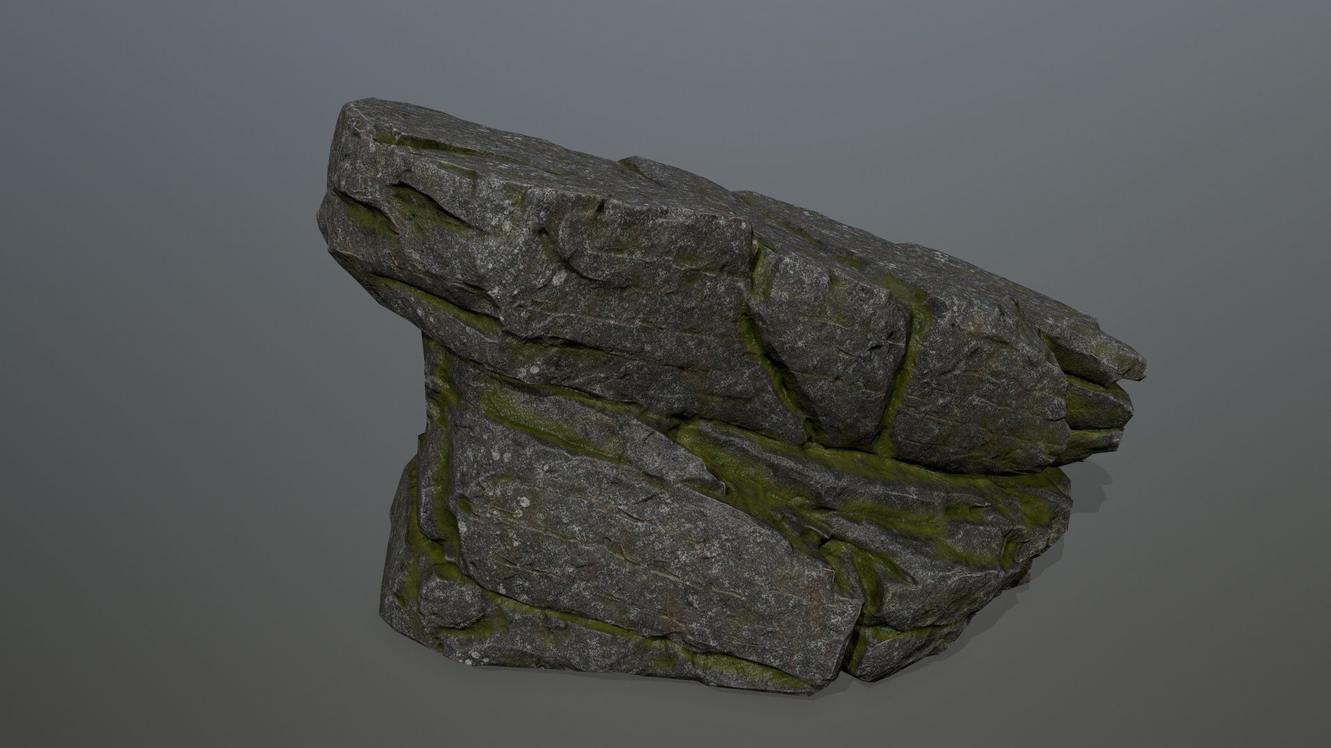 cliff rock set  Low-poly 3D model_1