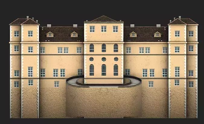 Villa della Regina Low-poly 3D model 6
