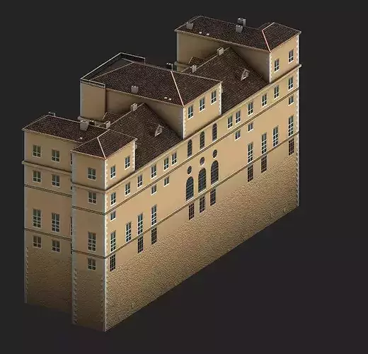 Villa della Regina Low-poly 3D model 5