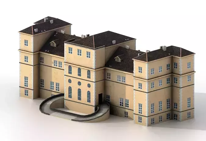 Villa della Regina Low-poly 3D model 2