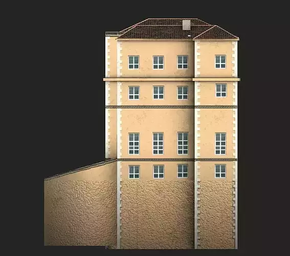 Villa della Regina Low-poly 3D model 4