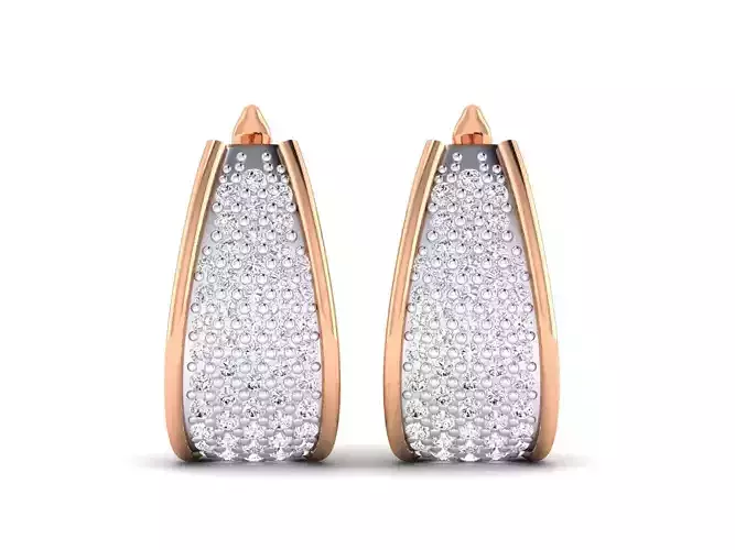 Women Earrings 3dm stl render detail