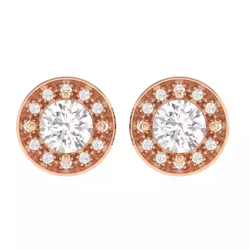 Women Round  Earrings 3dm stl render detail