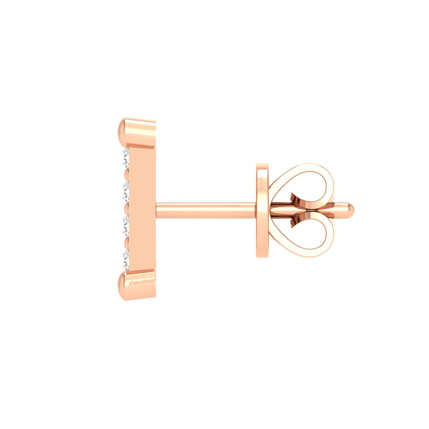 Women Square Earrings 3dm stl render detail 3D print model_1