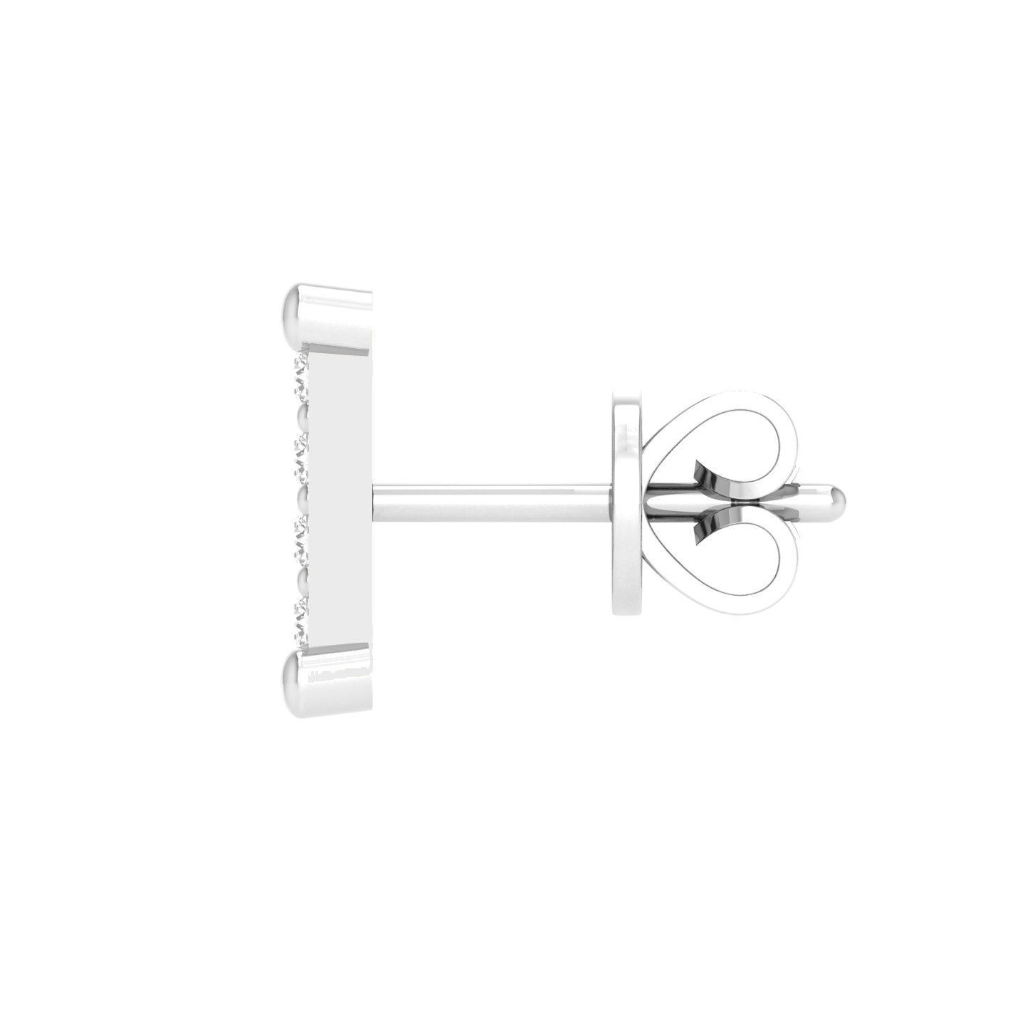 Women Square Earrings 3dm stl render detail 3D print model_4