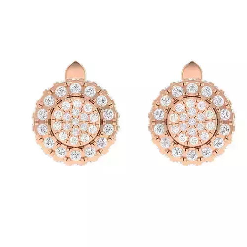 Women Round  Earrings 3dm stl render detail 3D print model