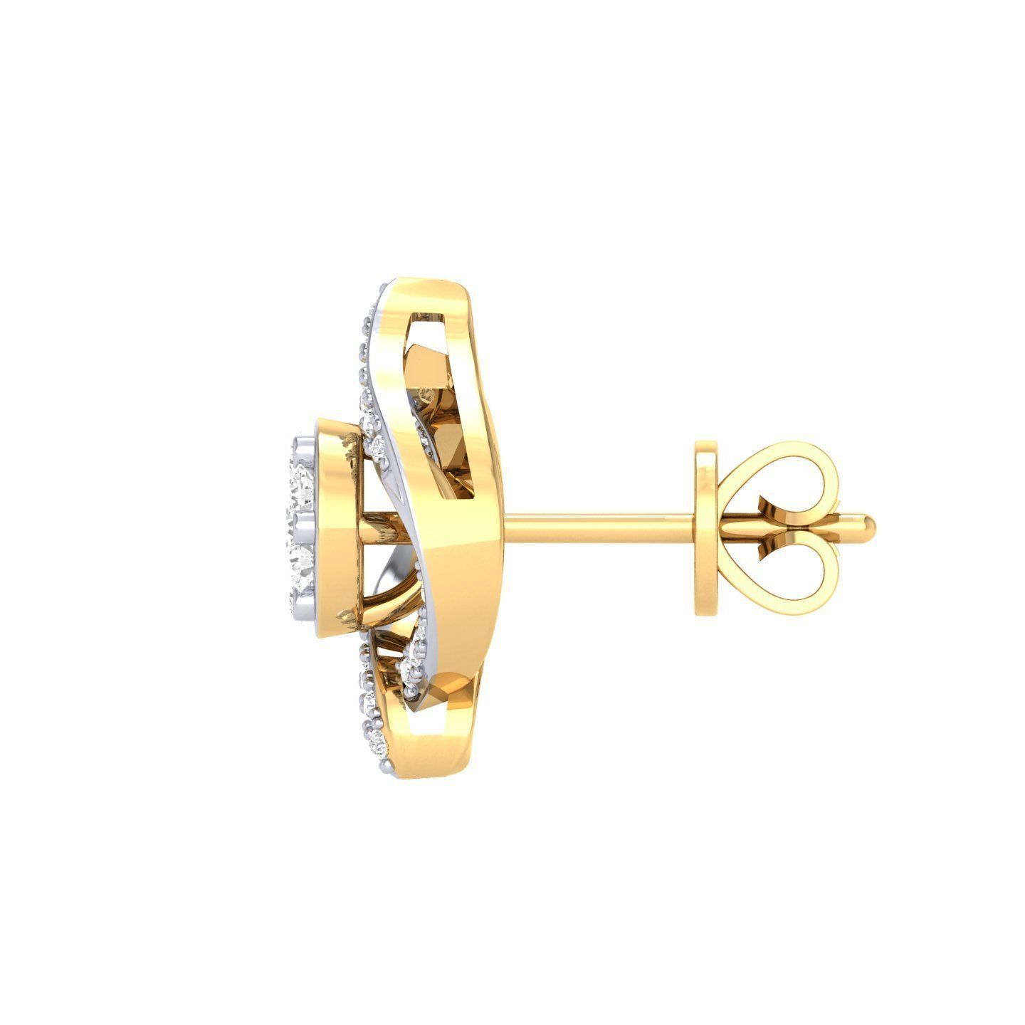 Women Earrings 3dm stl render detail 3D print model_7