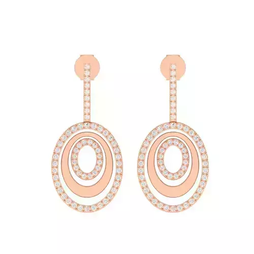 Women Earrings 3dm stl render detail