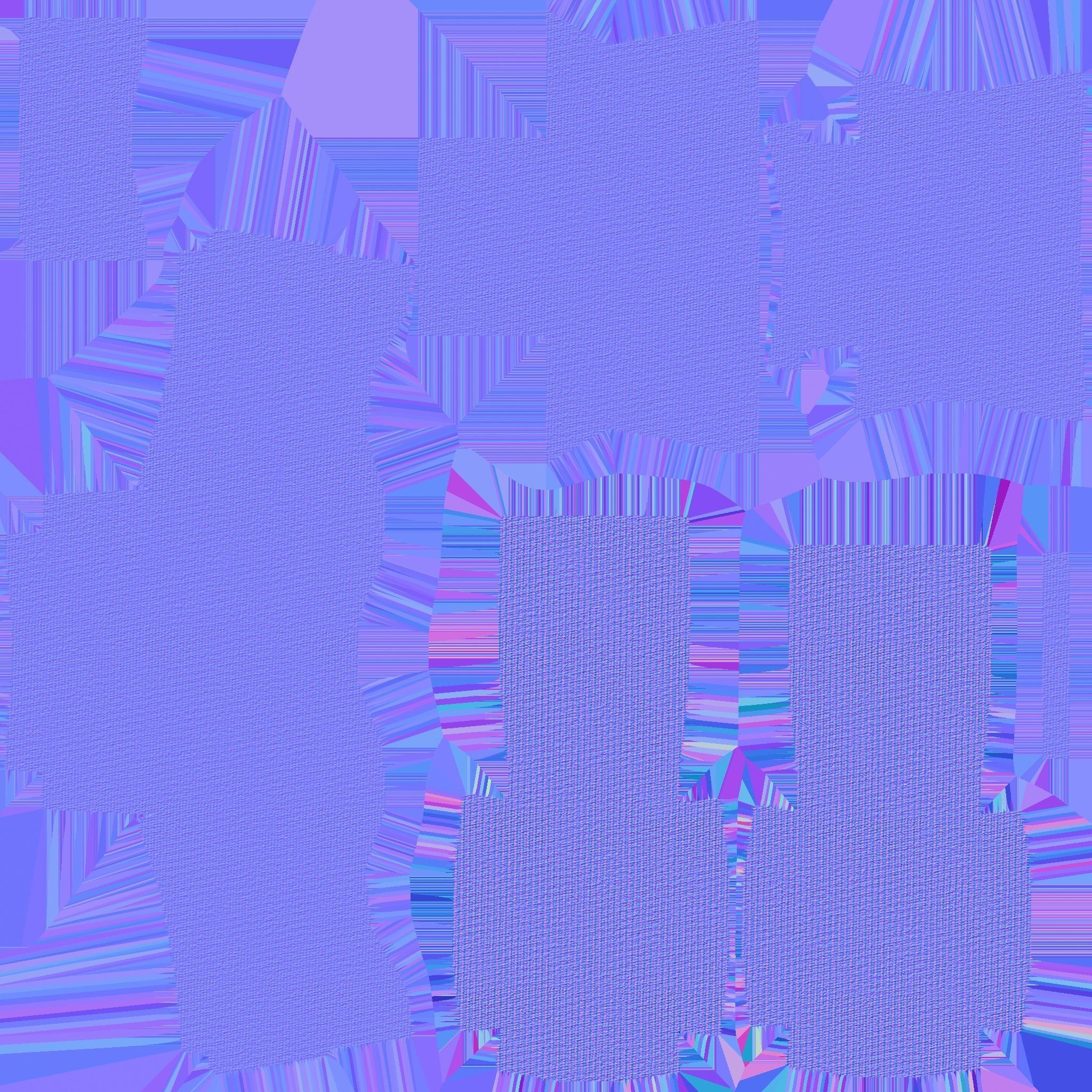 Blue Fabric Armchair - Furniture Interior Design Low-poly 3D model_16