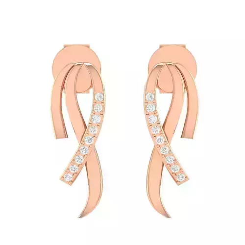 Women Earrings 3dm stl render detail