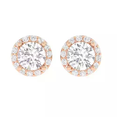 Women Round  Earrings 3dm stl render detail