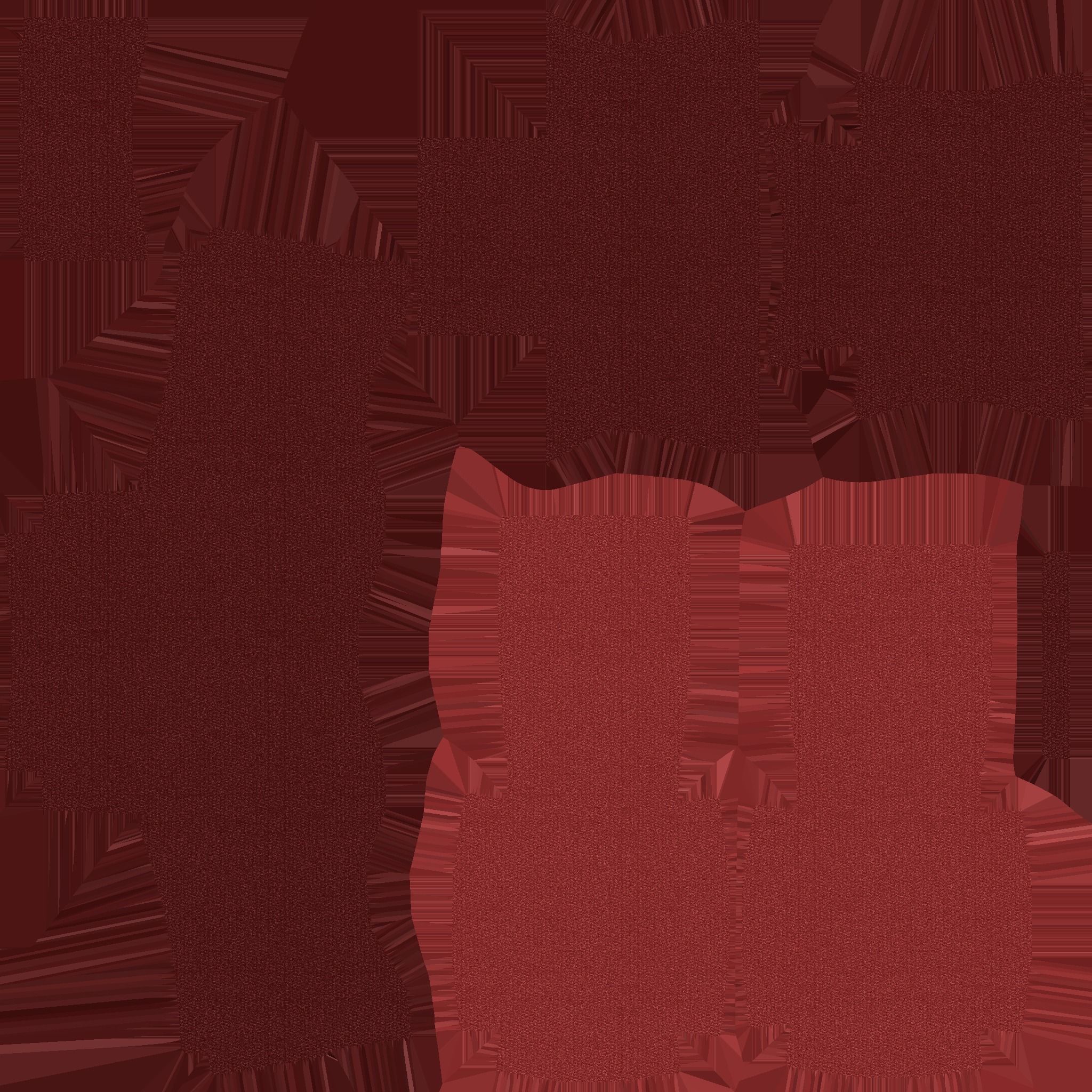 Red Fabric Armchair - Furniture Interior Design Low-poly 3D model_17