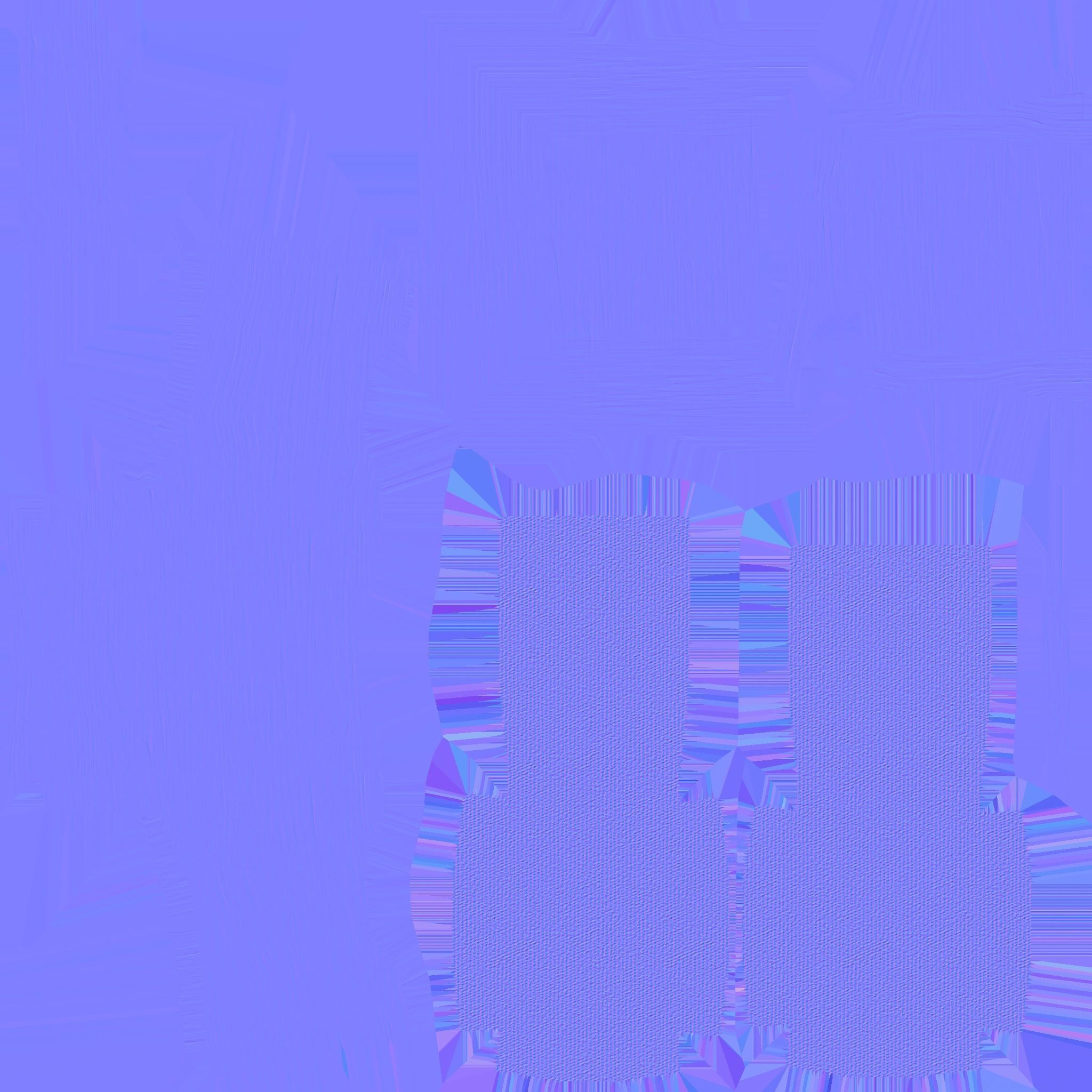 Wood Blue Armchair - Furniture Interior Design Low-poly 3D model_13