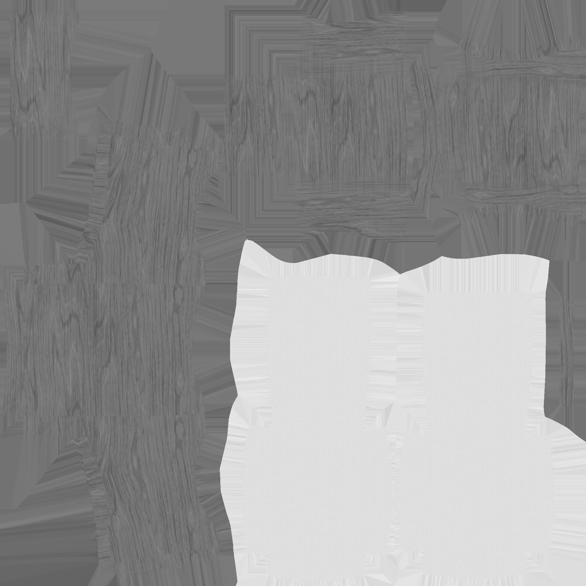 Wood Blue Armchair - Furniture Interior Design Low-poly 3D model_14