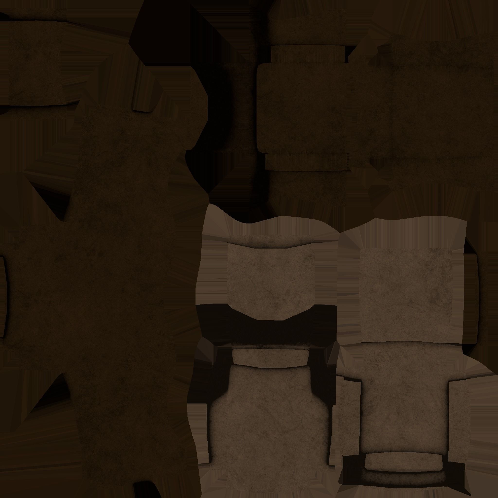 Brown Leather Armchair - Furniture Interior Design Low-poly 3D model_16