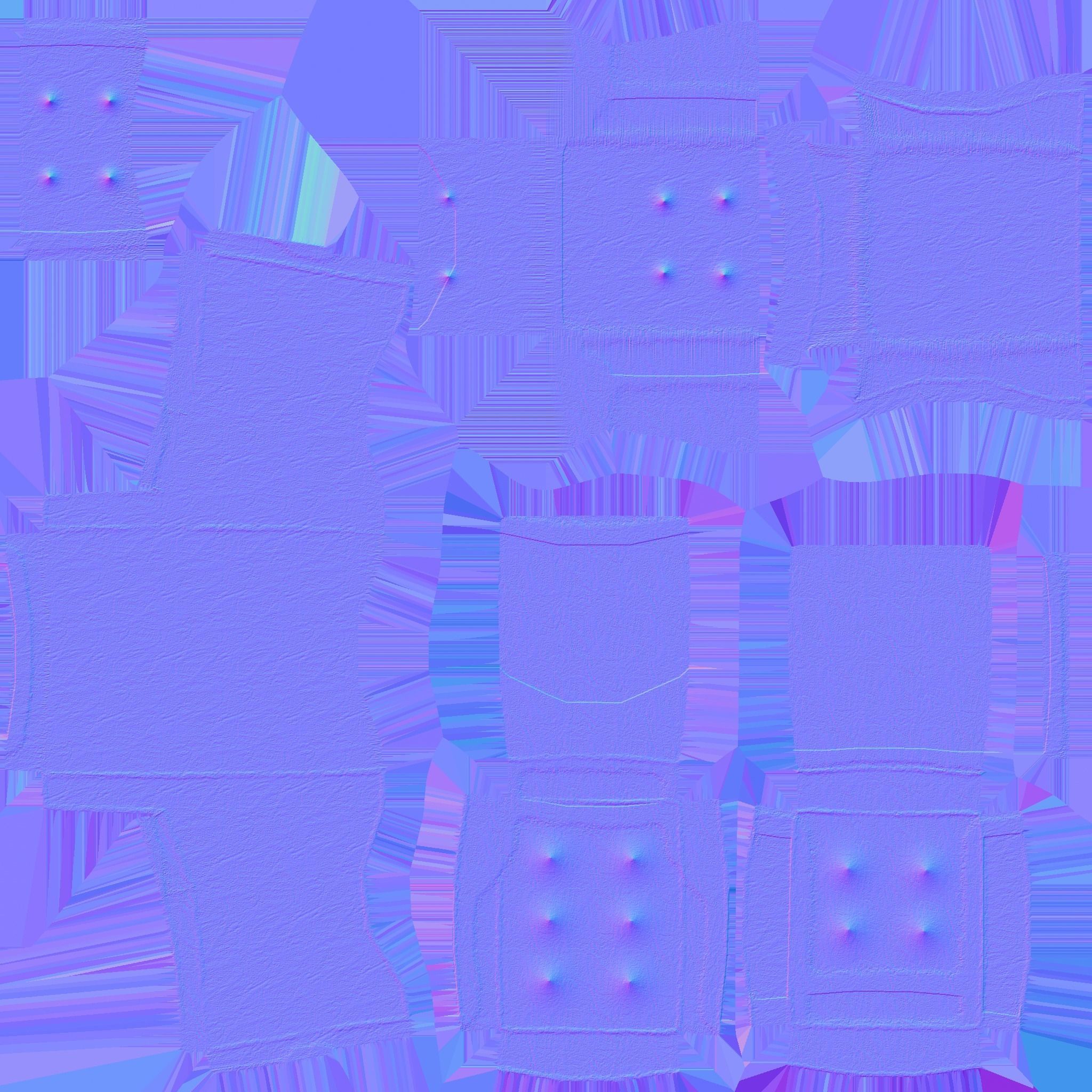 Shine Leather Armchair - Furniture Interior Design Low-poly 3D model_13