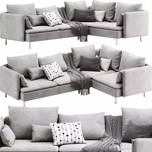 Sofa Ikea Soderhamn 3D model 4