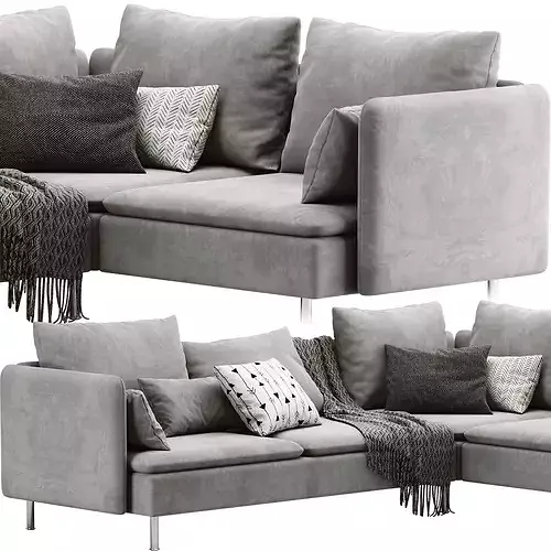 Sofa Ikea Soderhamn 3D model 2