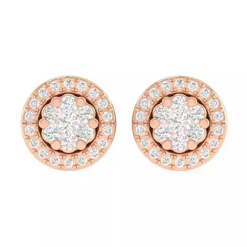 Women Round  Earrings 3dm stl render detail 3D print model