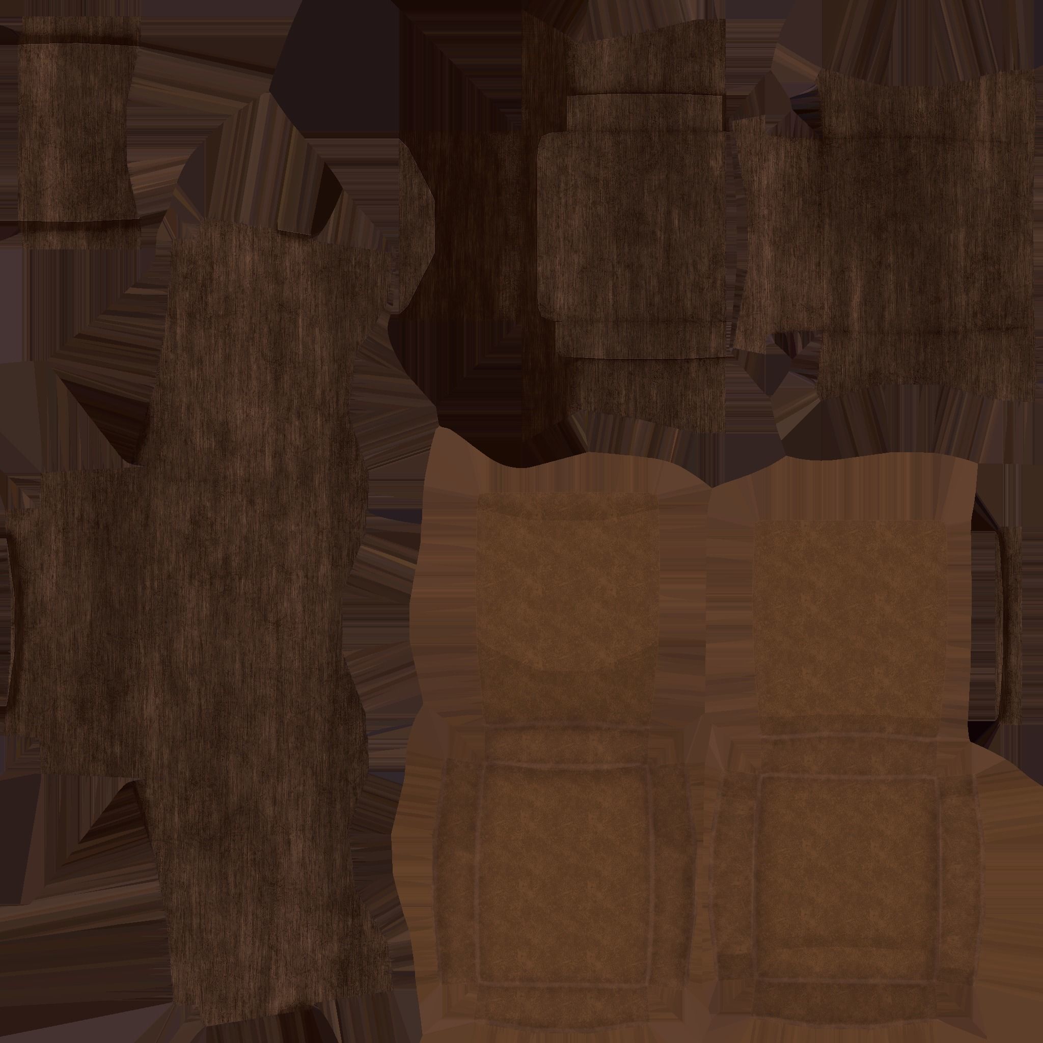 Brown Leather Armchair - Furniture Interior Design Low-poly 3D model_13