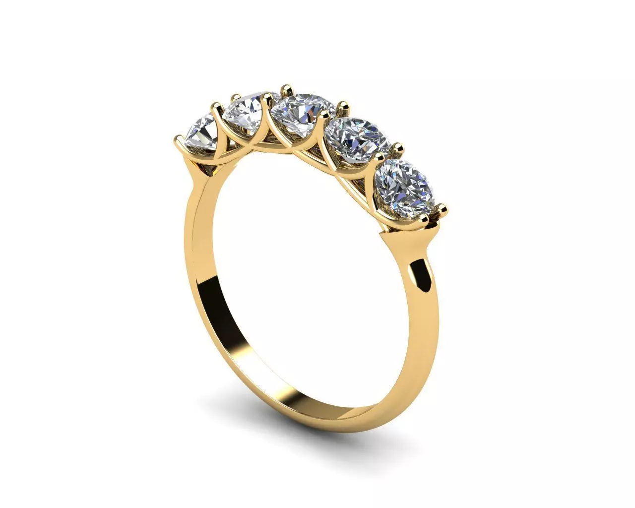 Eternity ring  5 Across White Diamond 3D print model_0