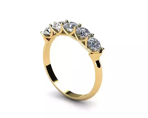 Eternity ring  5 Across White Diamond