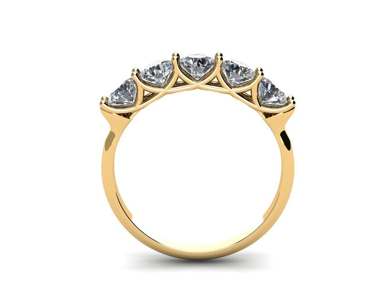 Eternity ring  5 Across White Diamond 3D print model_2