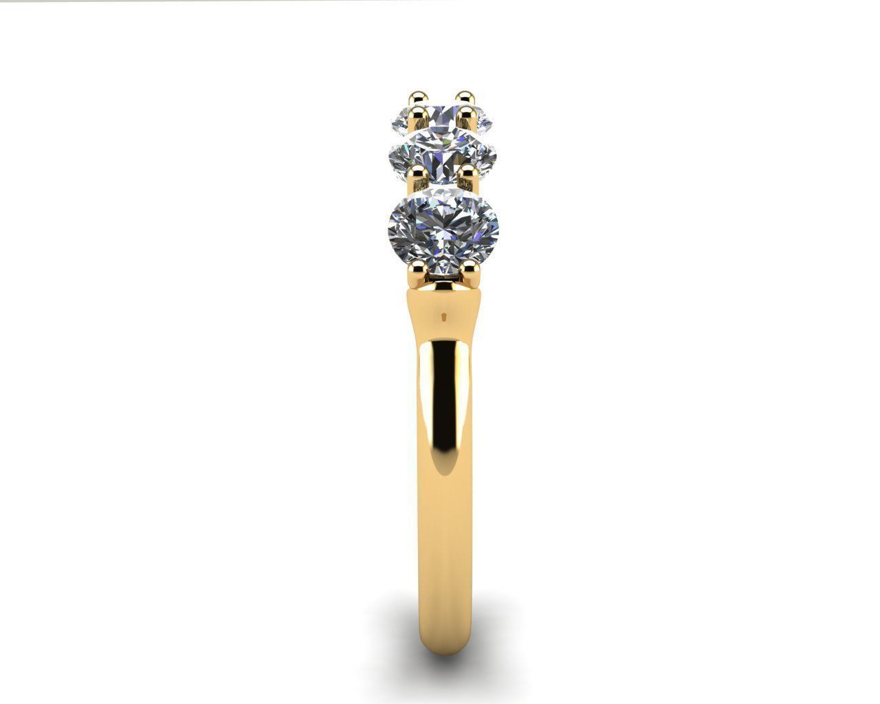 Eternity ring  5 Across White Diamond 3D print model_3