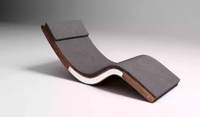 Lujo Luxury Sun Lounger  Low-poly 3D model