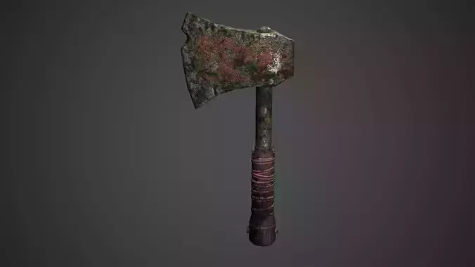 Post Apocalypse Survival Axe Low Poly Game Ready Low-poly 3D model