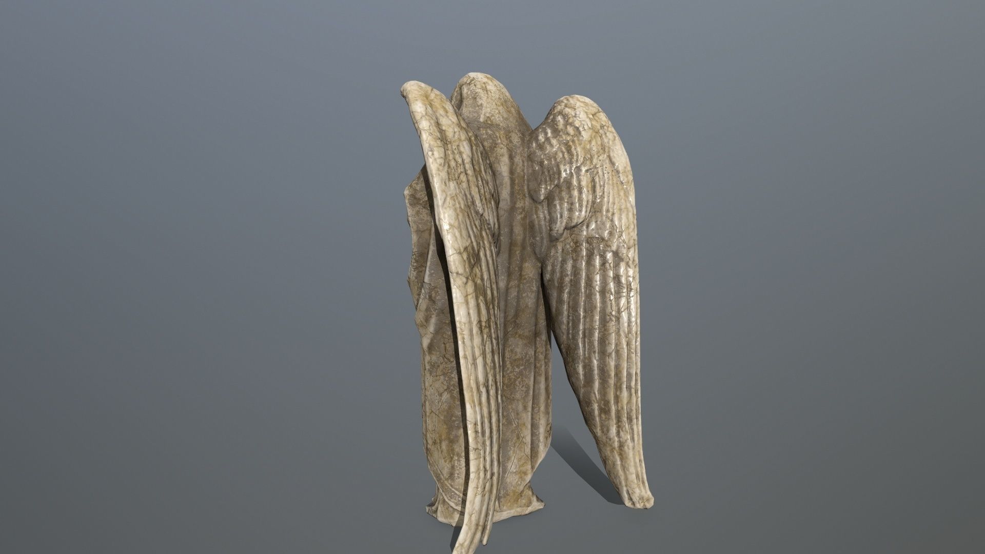 Angel Statue 1 Low-poly 3D model_3