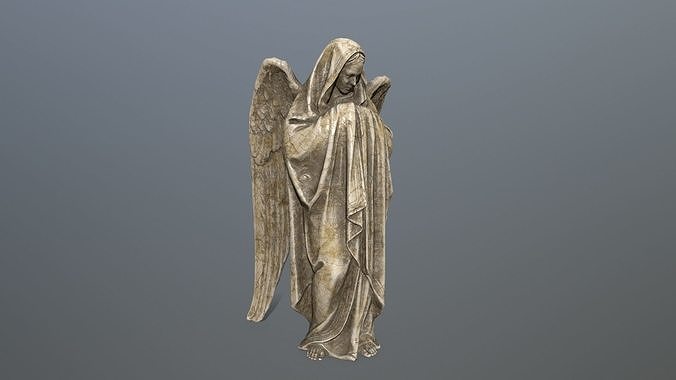 Angel Statue 1 Low-poly 3D model