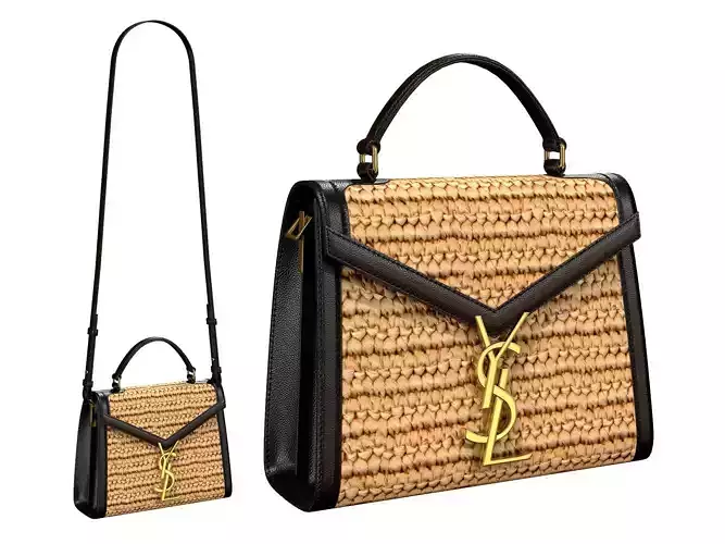 YSL Saint Laurent Cassandra Mini Top Bag Bicolor Low-poly 3D model
