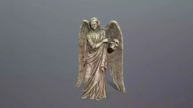 Angel Statue 3 Low-poly 3D model Angel Statue 3 Low-poly 3D model