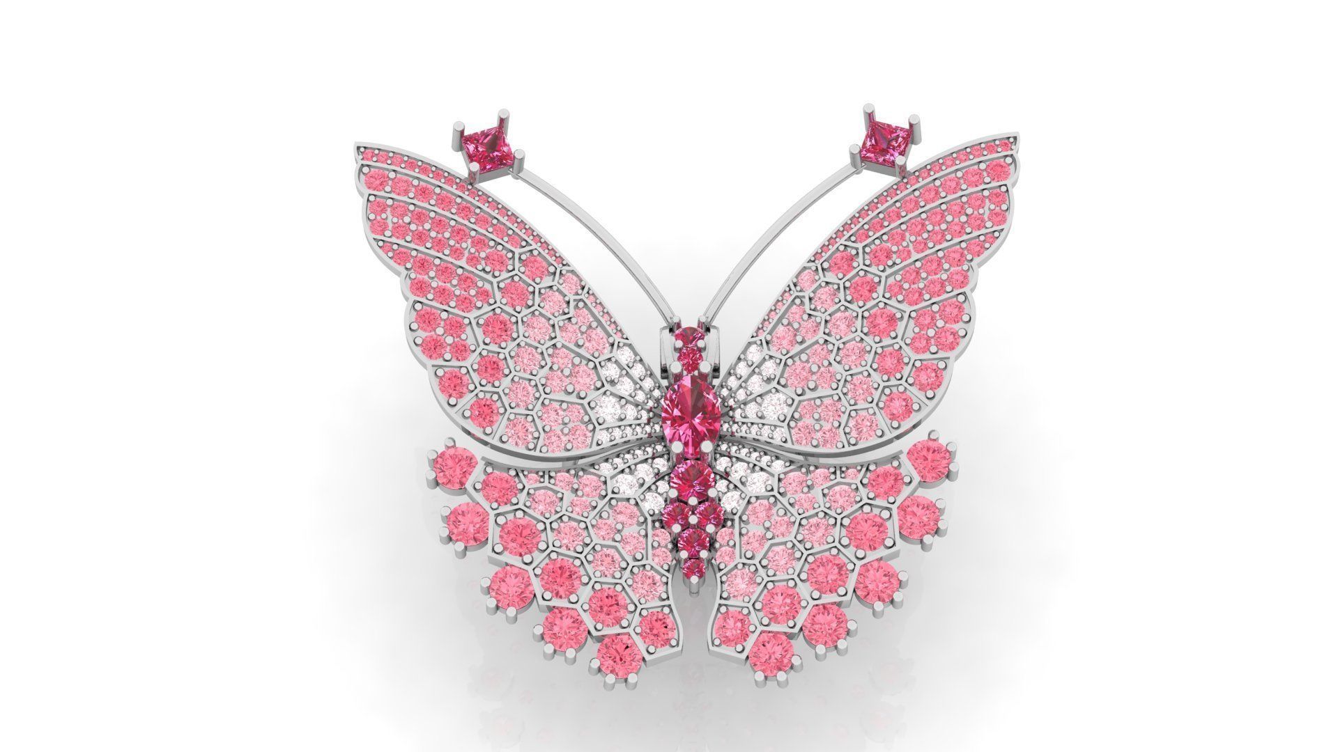 butterfly ring 3D print model_2