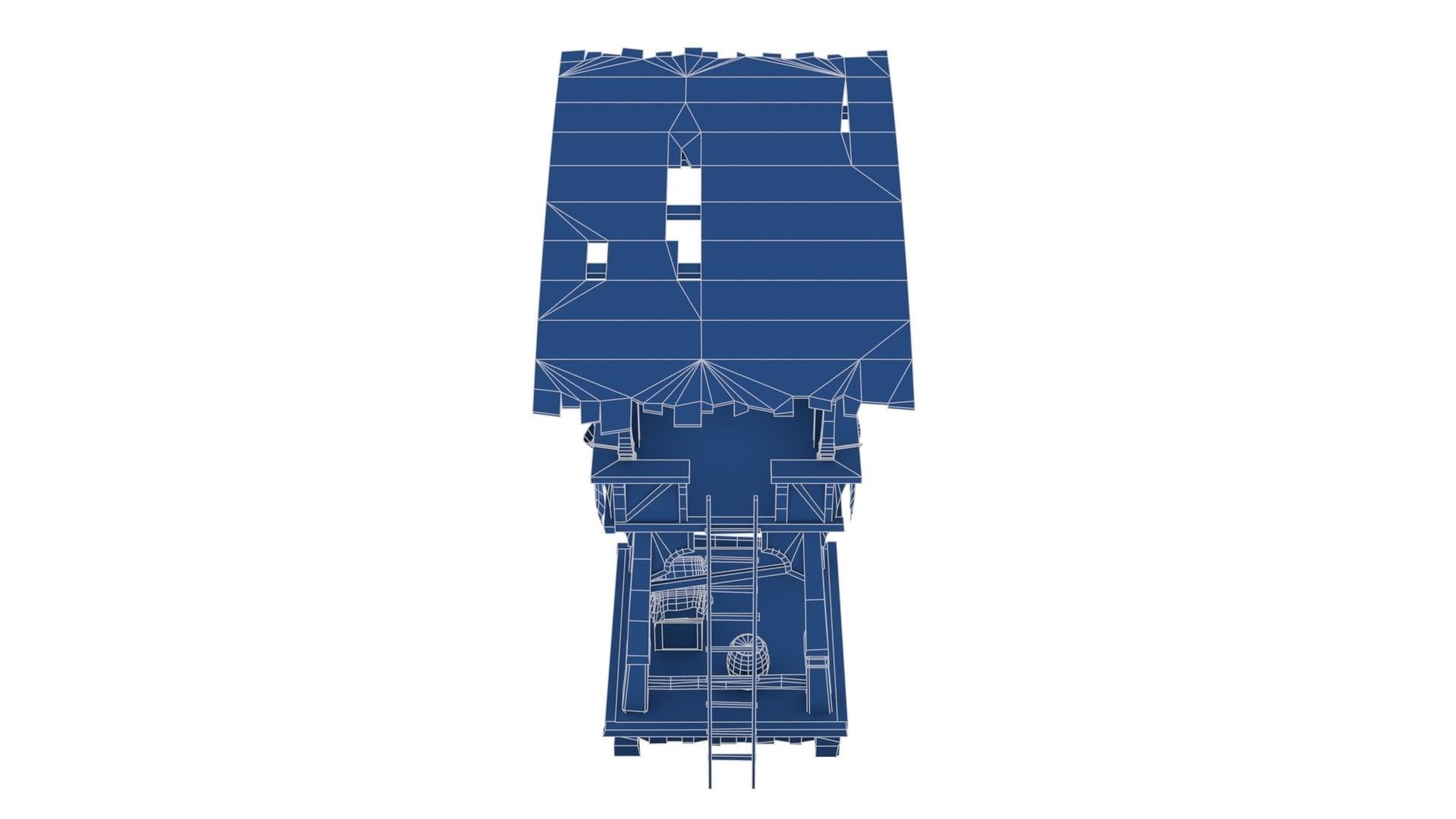 Wooden Watchtower Low-poly 3D model_24