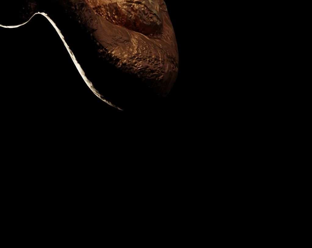 Antique Copper Statue of an Ancient Beast Low-poly 3D model_26