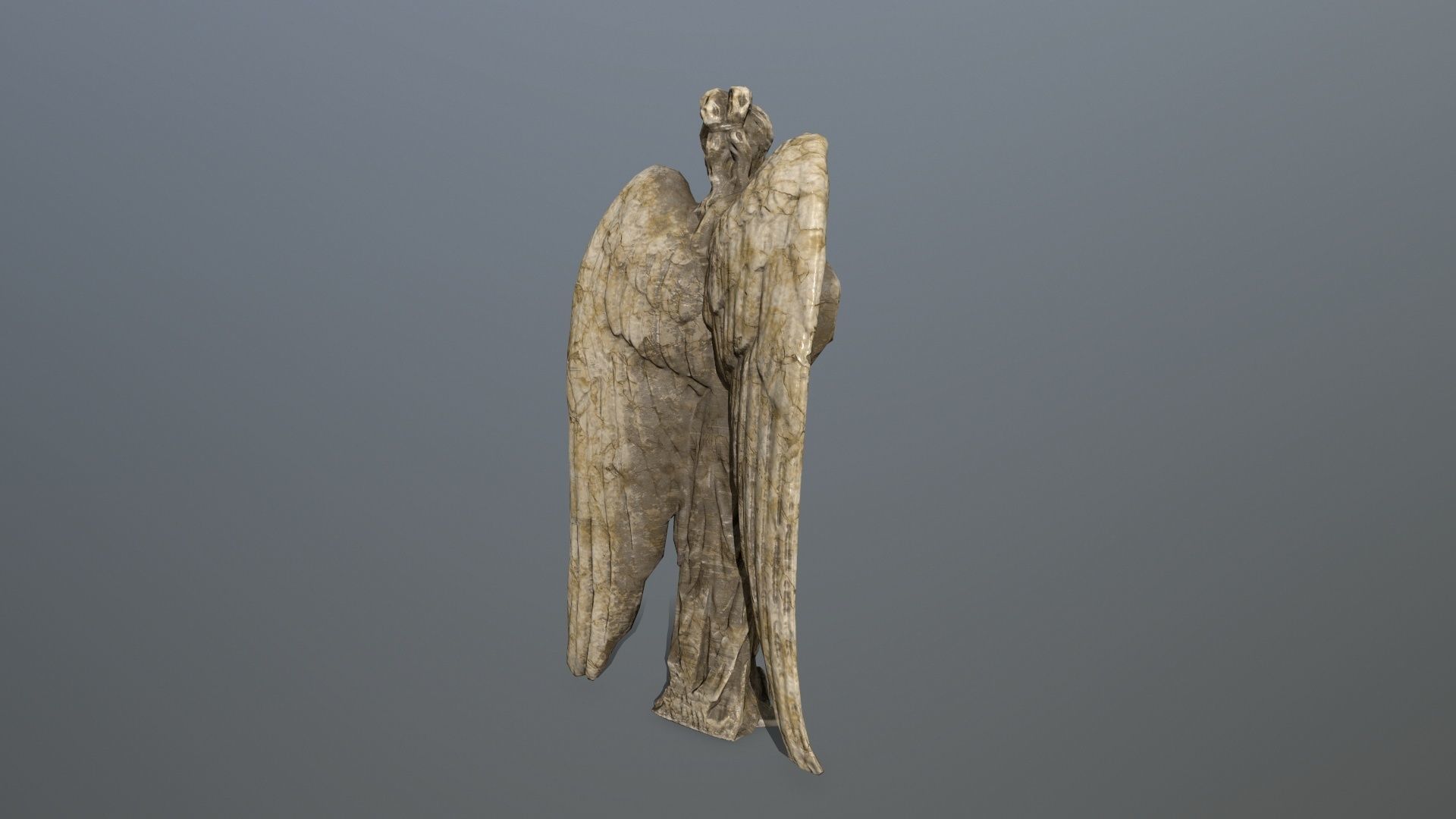 Angel Statue 5 Low-poly 3D model_2