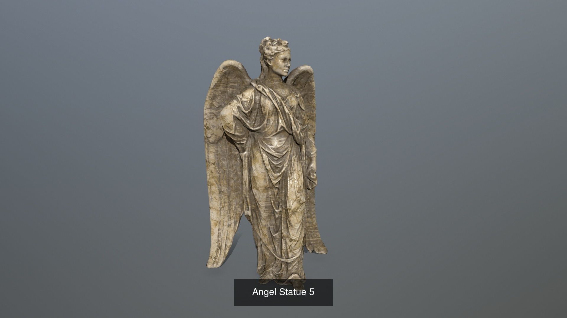 angels statue of angel 3D Model Collection_6