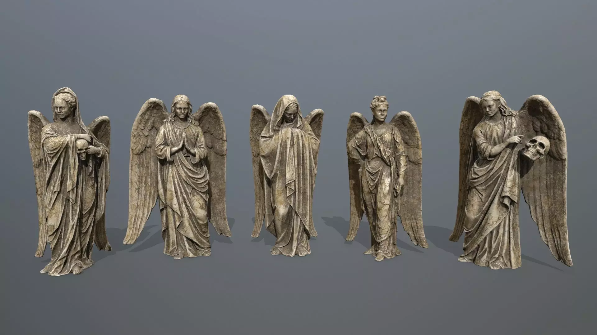 angels statue of angel 3D Model Collection_0