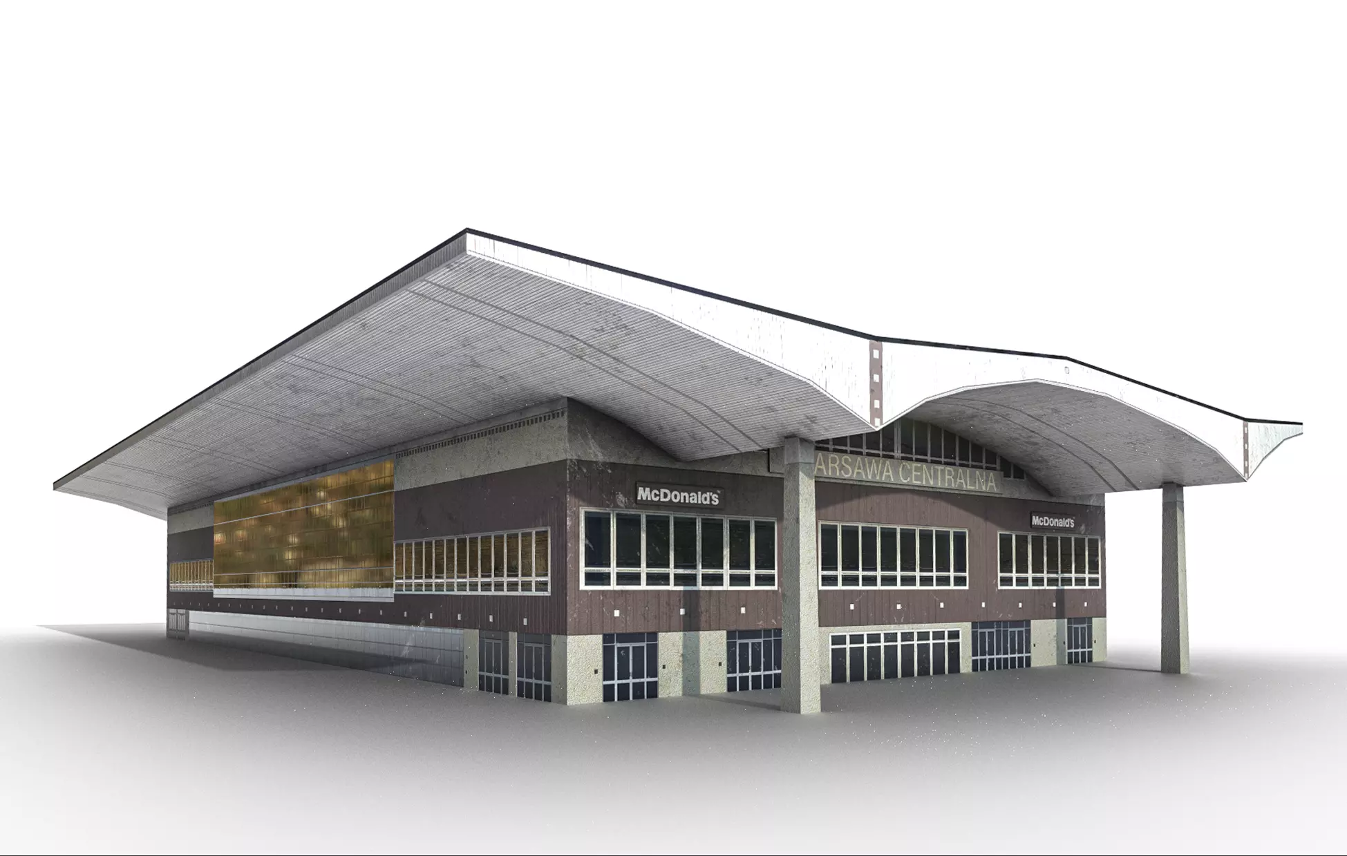 Warszawa Centralna Low-poly 3D model