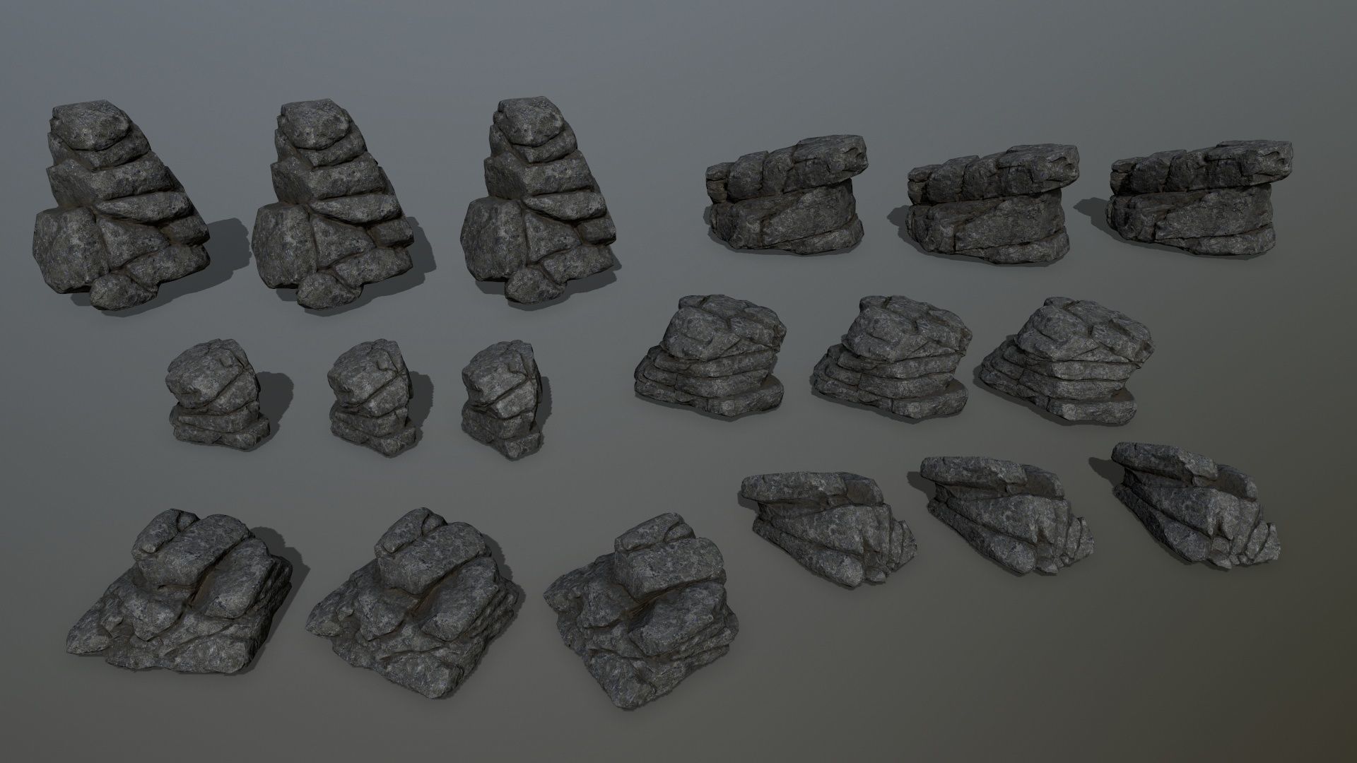 rocks rock Low-poly 3D model_25
